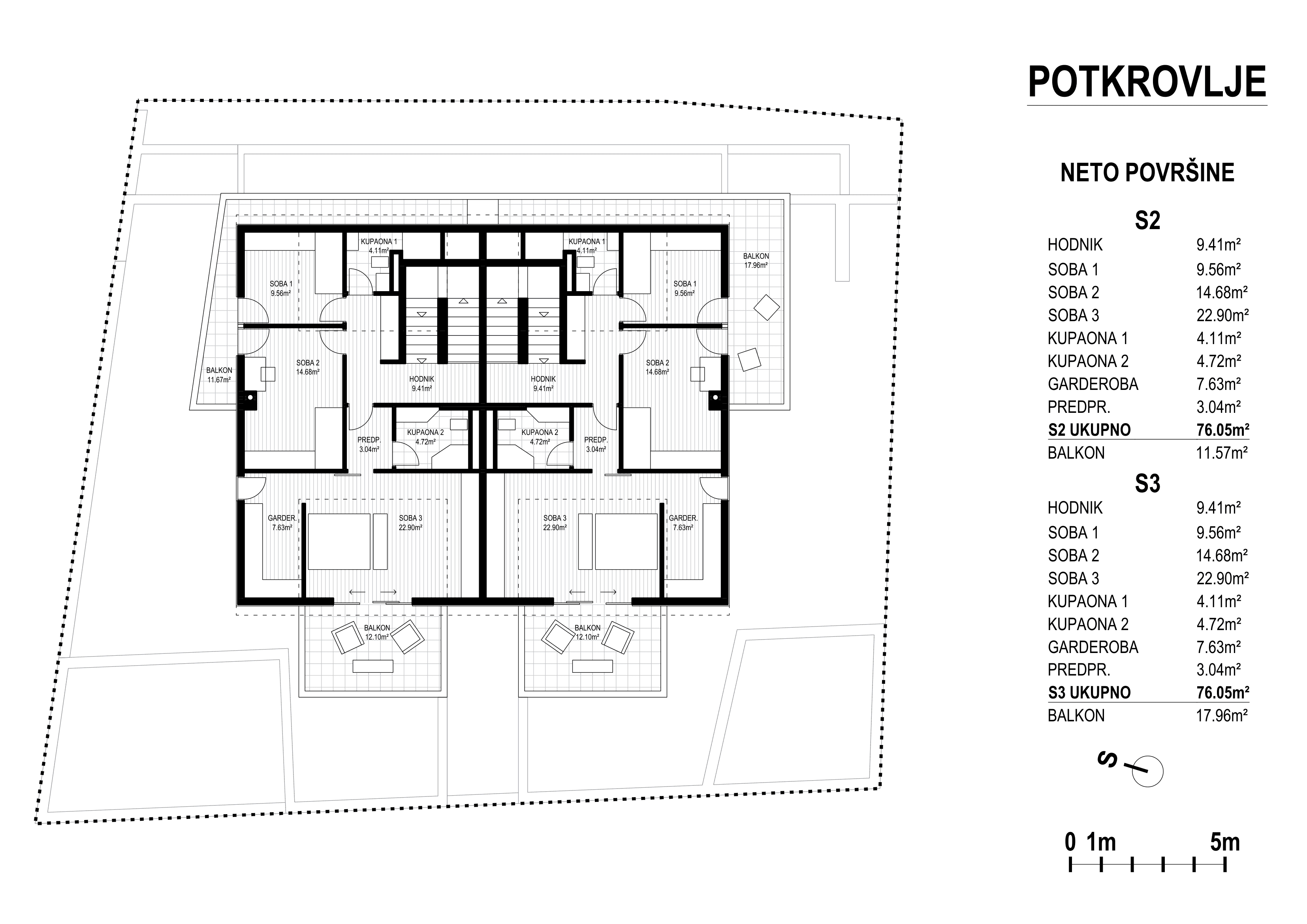 Potkrovlje — Apartmani Sevid
